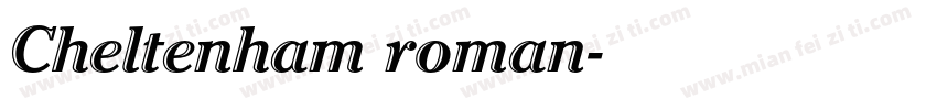 Cheltenham roman字体转换